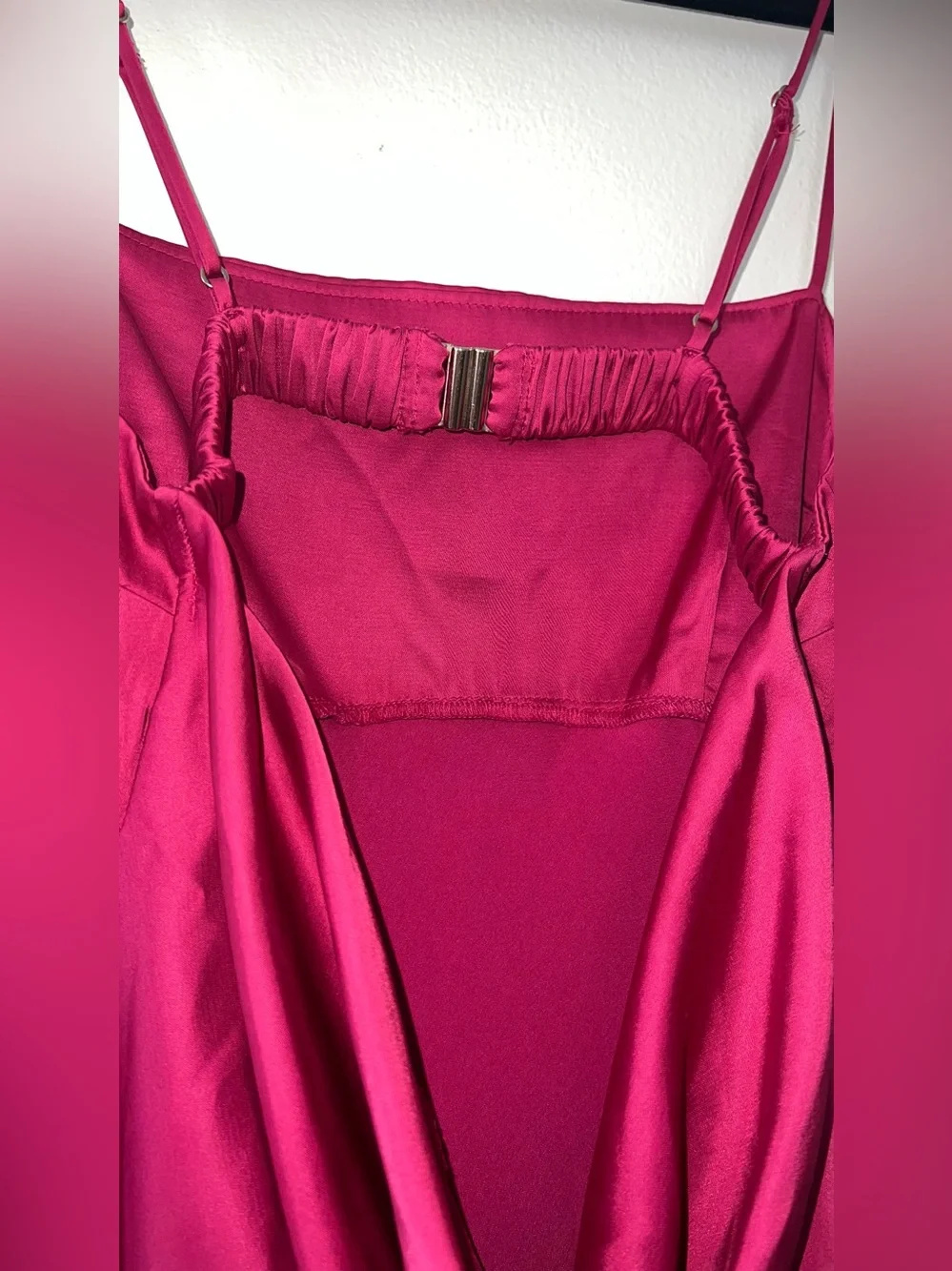 Abercrombie & Fitch Hot Pink Dress - Magenta Maxi Slip Dress Sleek
